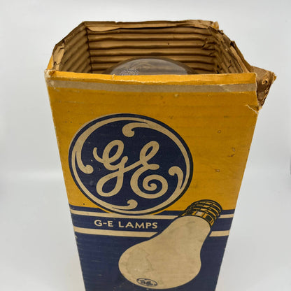 Vintage 1950s LARGE GE Edison Lightbulb in Box 1500 Watt 120 Volt  12 x 6”