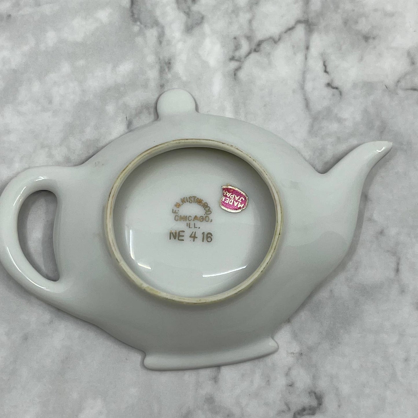 Vintage Porcelain Tea Bag Holder Masonic OES Order of the Eastern Star TD6