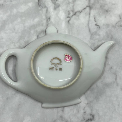 Vintage Porcelain Tea Bag Holder Masonic OES Order of the Eastern Star TD6