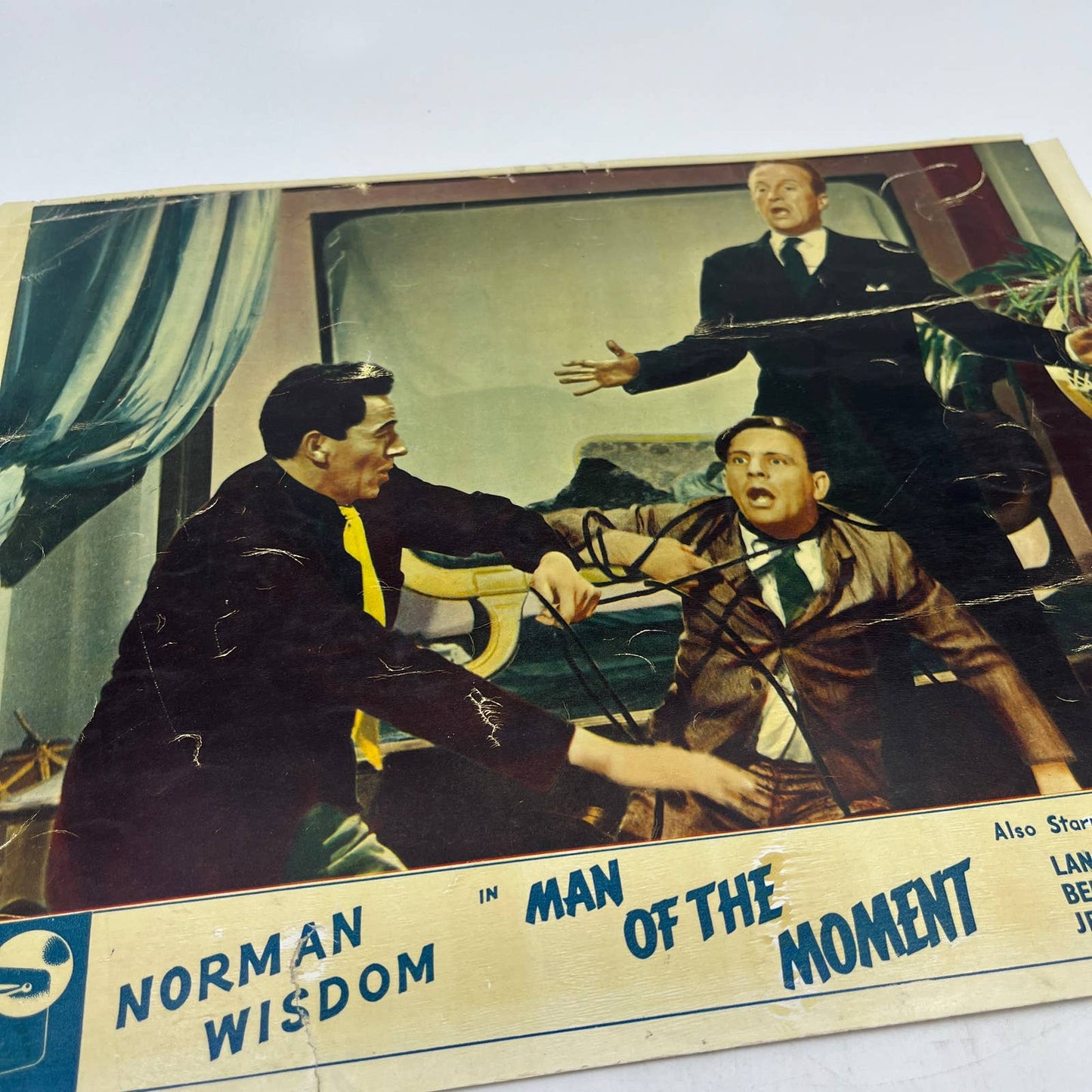 1955 Man of the Moment Norman Wisdom Lana Morris 11x14 British Lobby Card 2 FL4