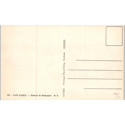 Mexican Woman Riding Donkey Original Postcard TK1-P19