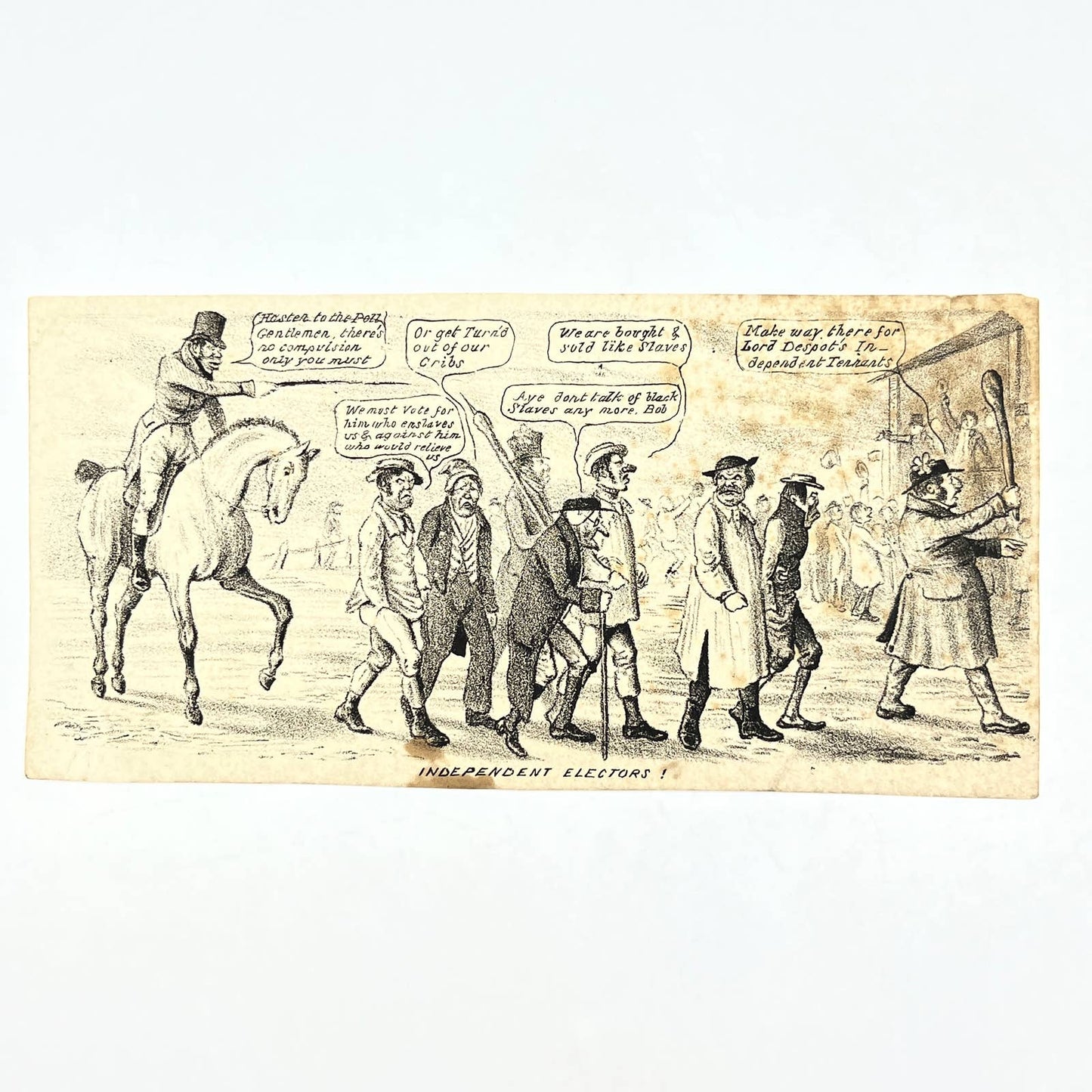 1800s Political Cartoon Independent Electors AB8