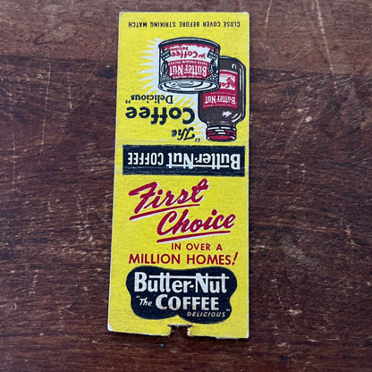 Butter-Nut Coffee Advertising Matchbook Cover SB3-M1