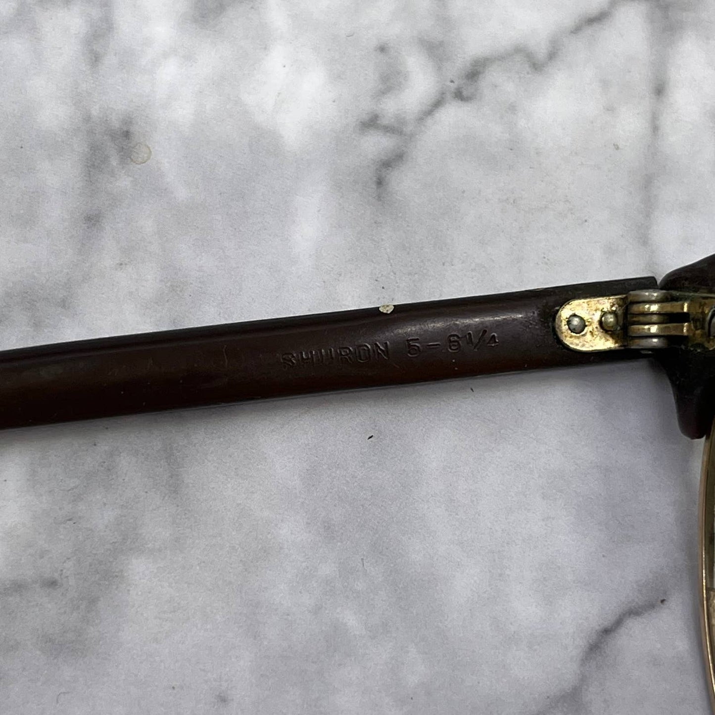 1950s Shuron Ronsir Brown 12k Gold Filled Eyeglasses TE3