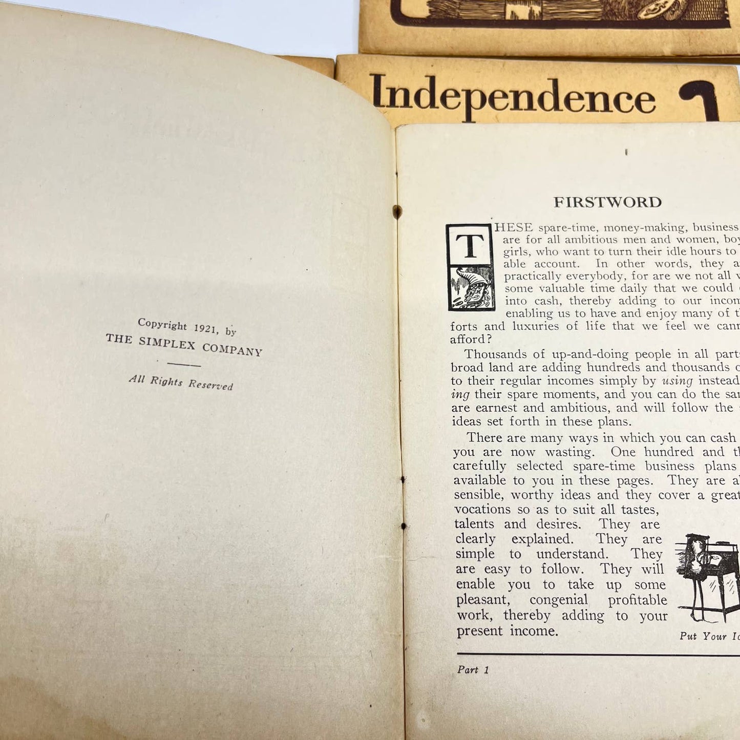 1921 Independence Spare Time Business Plans 137 Ways to Make Money SET OF 8 TF3
