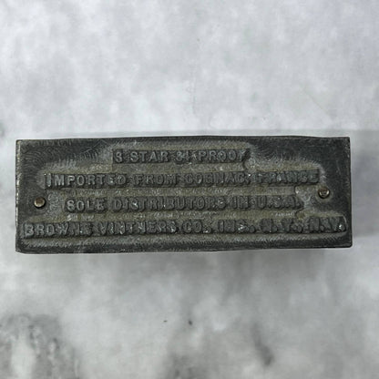 Vintage Printing Letterpress Printers Block Plate Browne Vintners Co NY TJ517