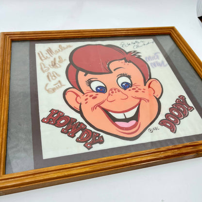Vintage Howdy Doody Framed Print Autographed by Cast Members 12x15” TE5