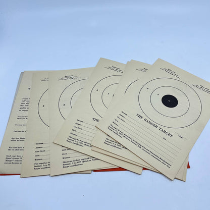 1955 How To Be An NRA Ranger Rifleman Pamphlet & Targets UNUSED TC6