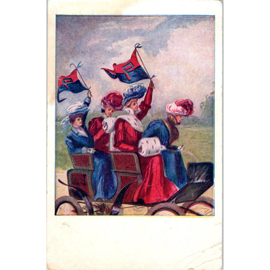 Artist F. Earl Christy Pennant Girls Princeton University 1908 Postcard TK1-28