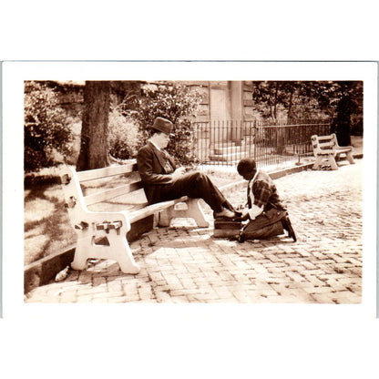1934 Photo African American Shoe Shine Boy Charleston SC 2.5x3.5 TJ9-PG7
