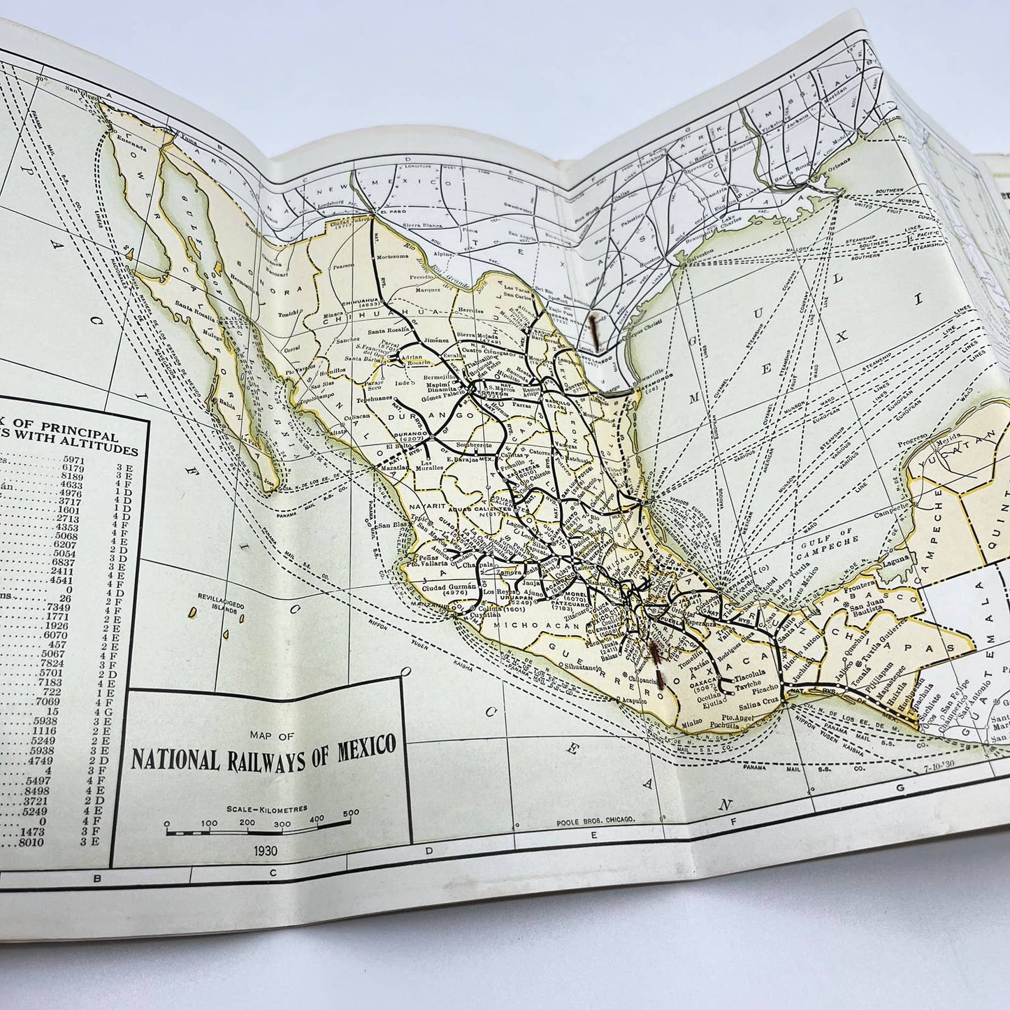 1930 National Railways of Mexico Tourist Travel Guide Brochure Booklet TF7