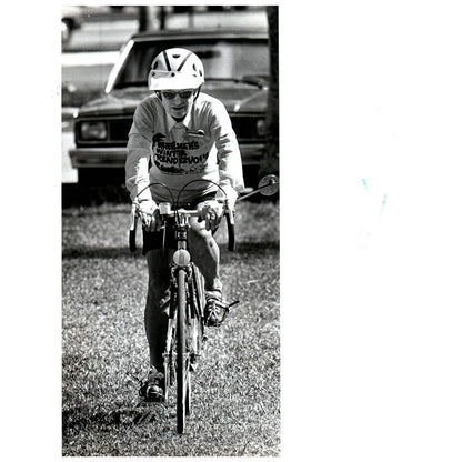 1982 Press Photo Marian Ruehle Oldest Biker in Homestead Bike Club 8x10" AD3