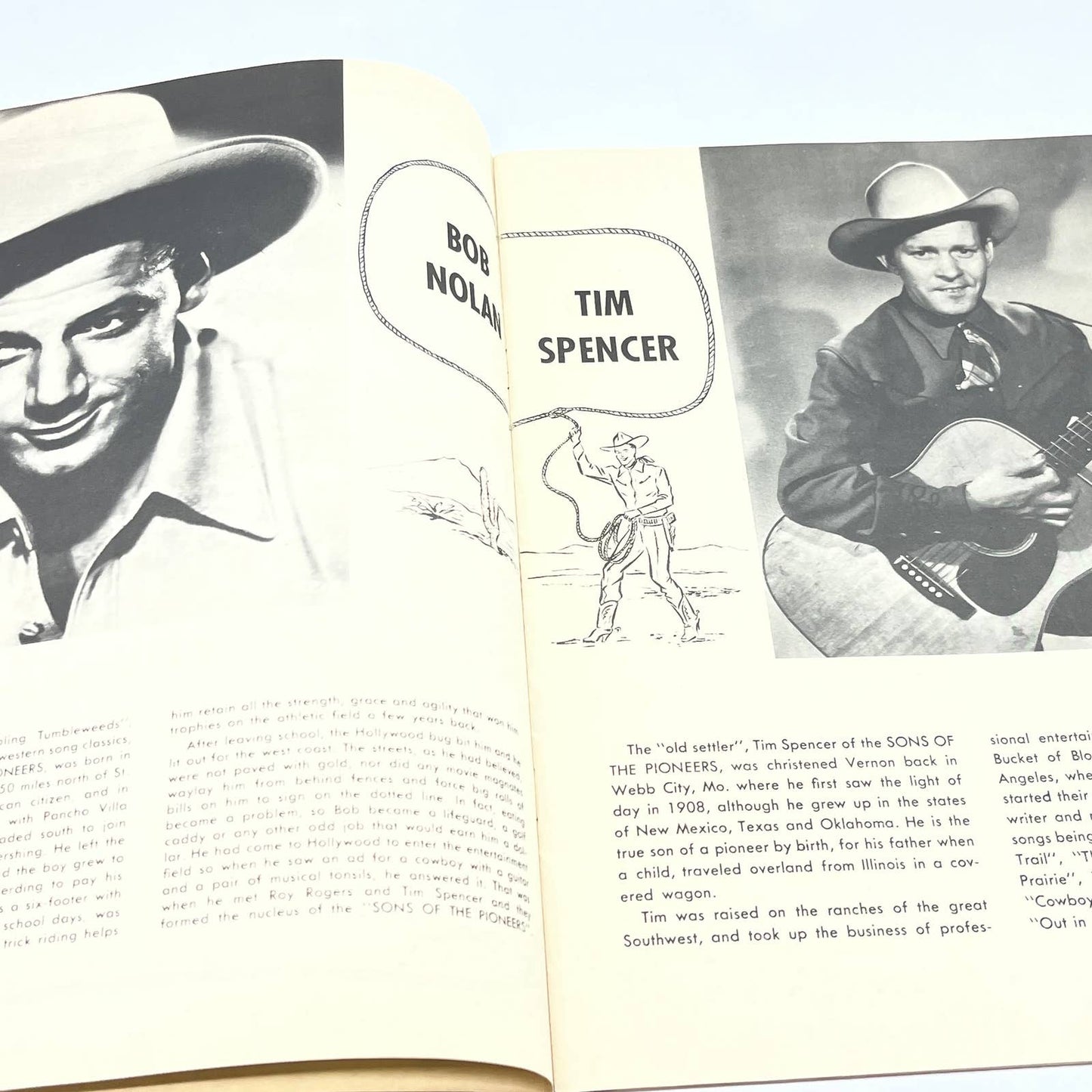 1940s SIGNED Bob Nolan and the Sons of the Pioneers 15th Anniversary Program TG4