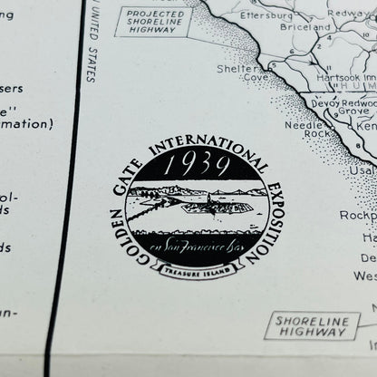 1939 SAN FRANCISCO TOURIST SIGHTSEEING MAP PAMPHLET WORLD’S FAIR GOLDEN GATE A1