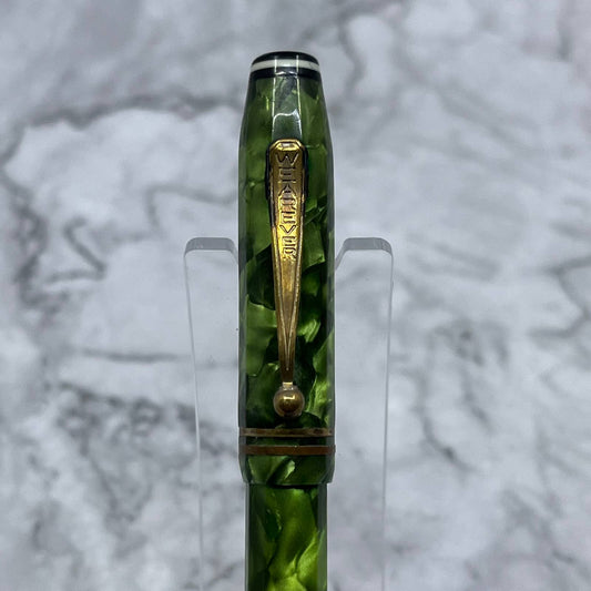 Vintage Marbleized Green Cellluloid Wearever Fountain Pen 14k Nib SE6