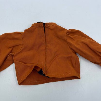 Vintage Handmade American Girl Long Sleeve Burnt Sienna Collared Shirt TH8