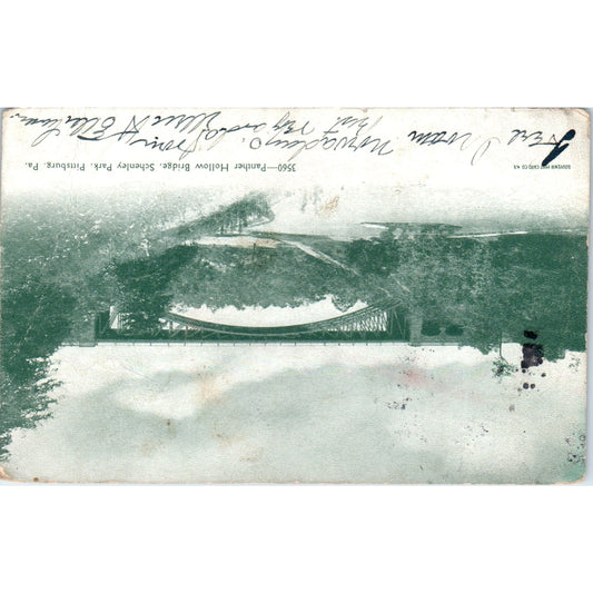 Panther Hollow Bridge Schenley Park Pittsburgh PA 1906 Original Postcard P3-3