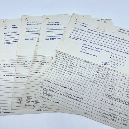 1963 New York, Chicago & St Louis Railroad Co. Invoice Billhead Lot of 4 AA9-3