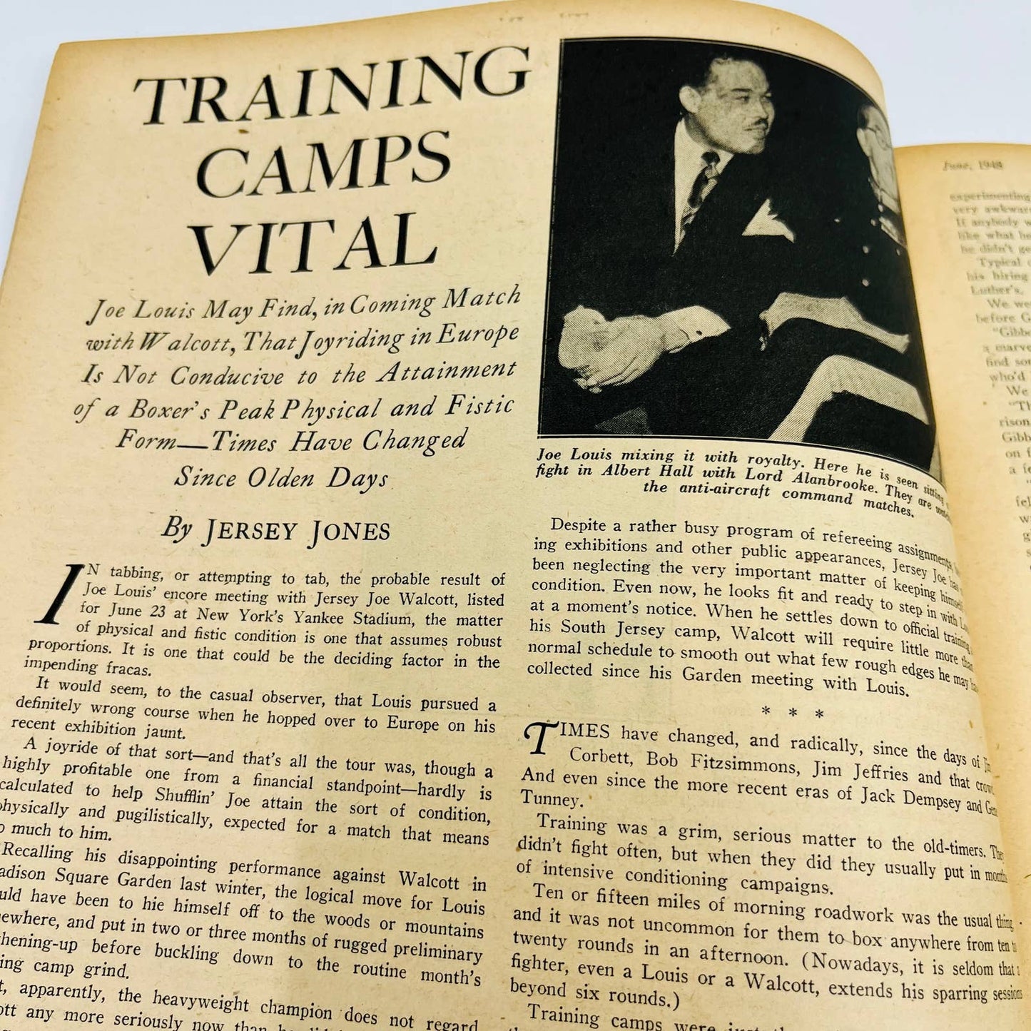 1948 June - The Ring Boxing Magazine – Louis-Walcott in Training TA5