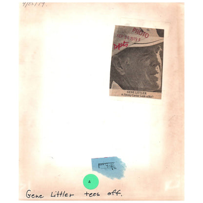 1979 Original Press Photo Golf Gene Littler Tees Off 8x10" AD2
