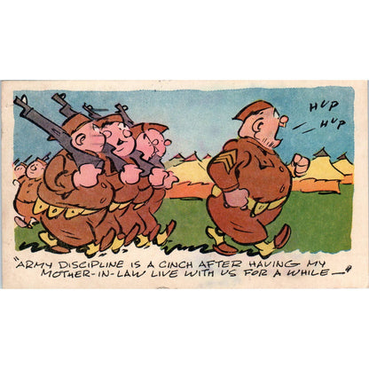 1943 WW2 R.H.D. Corp U.S. Army Comic Original Postcard TK1-24-7