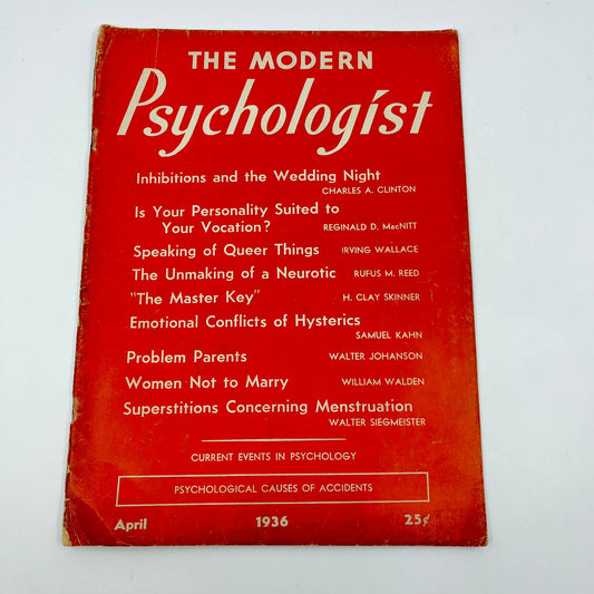 1936 April - The Modern Psychologist Magazine Dagobert D. Runes TF3