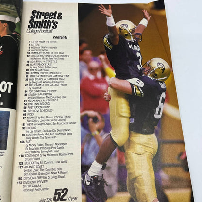 1991 Street & Smith’s College Football Yearbook Magazine Ty Detmer Van Pelt TH3