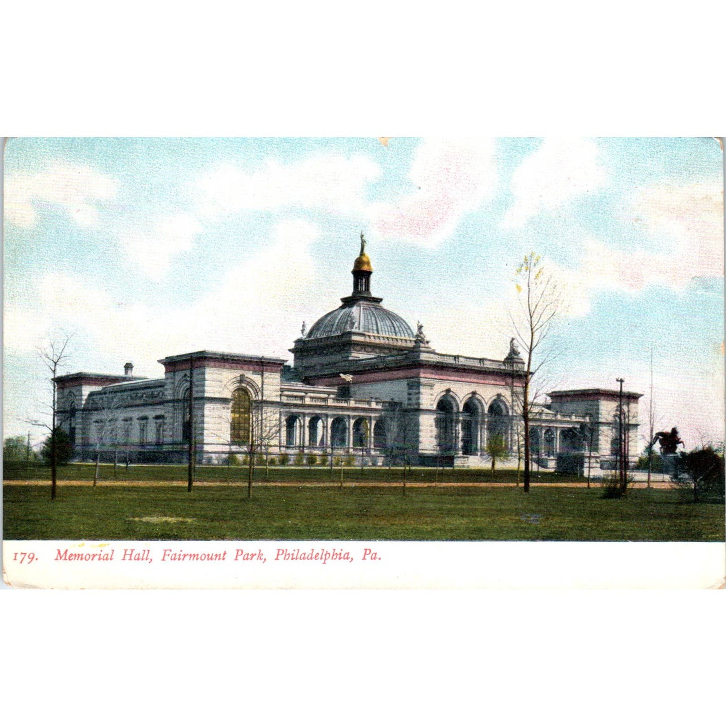 1907 Postcard Memorial Hall Fairmount Park Philadelphia PA TD9-P1