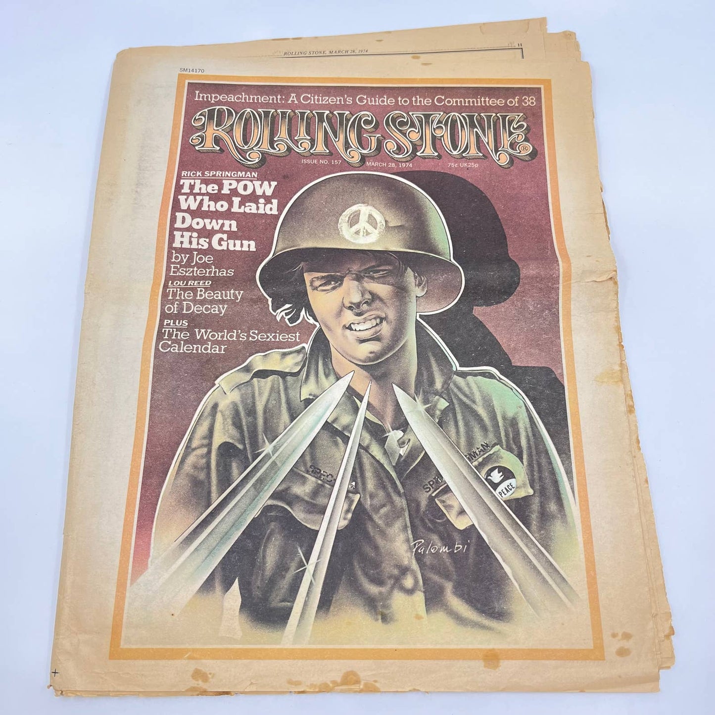 Rolling Stone Magazine #157 March 28 1974 Lou Reed Bob Dylan Vietnam TF8