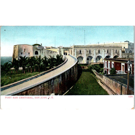 Fort San Cristobal San Juan Puerto Rico c1905 - Original Postcard TJ9-P1