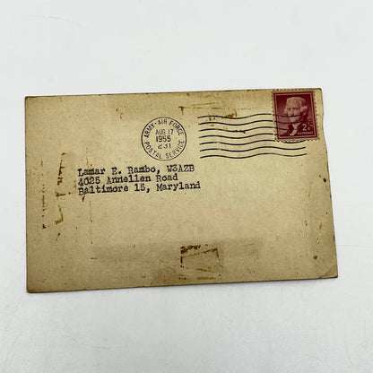 1955 QSL Radio Card TAP Tripoli Libya North Africa Lamar Rambo SC6