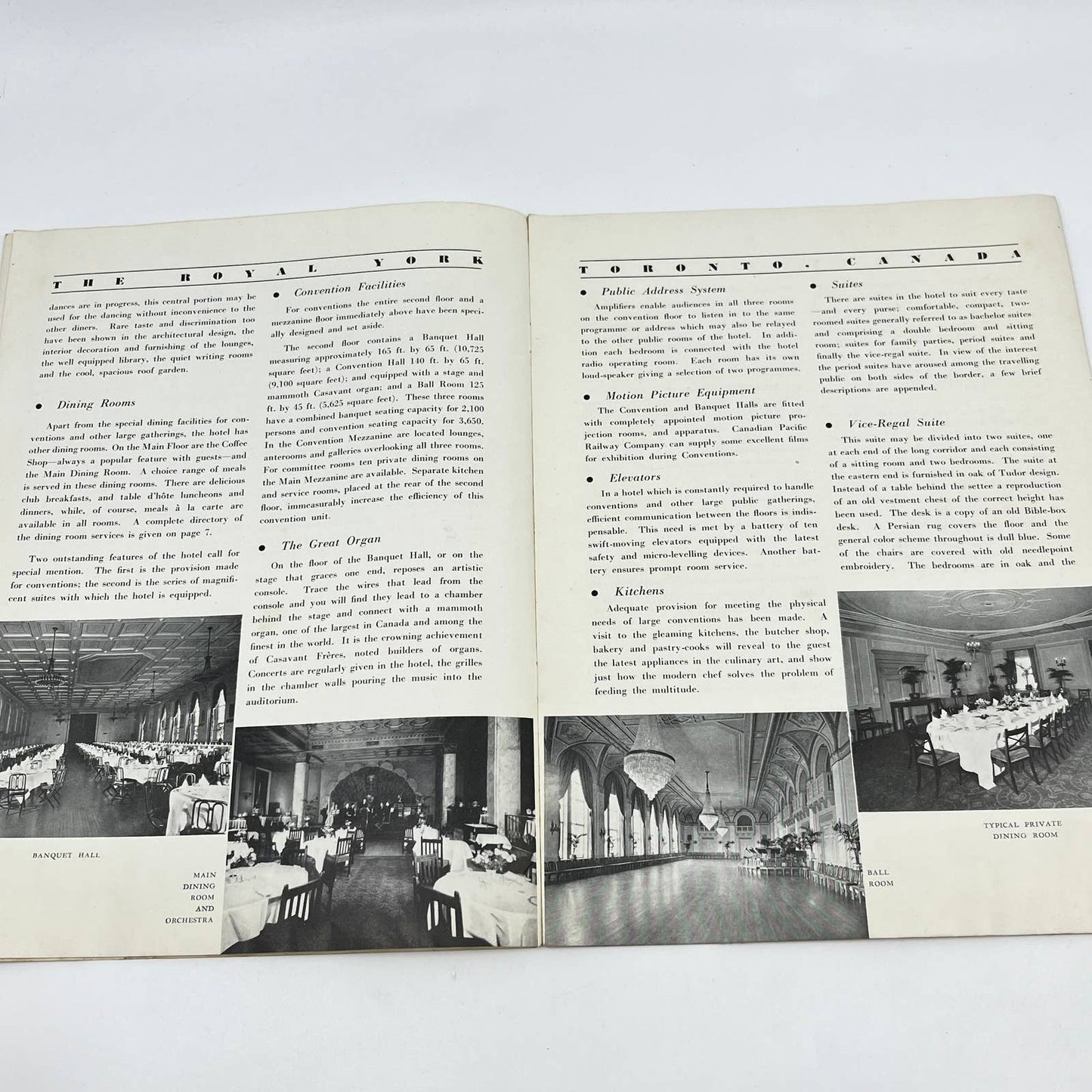 1935 Canadian Pacific Royal York Hotel Toronto Promo Tourist Guide TE8