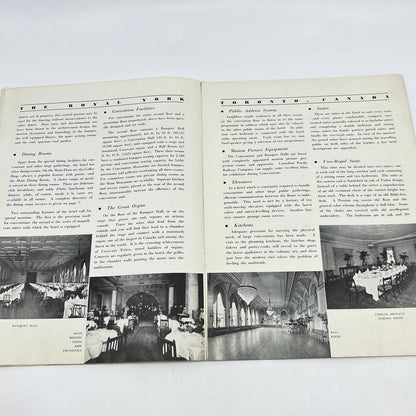 1935 Canadian Pacific Royal York Hotel Toronto Promo Tourist Guide TE8