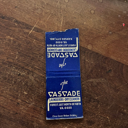 The Cascade Launderers Kansas City MO Advertising Matchbook Cover SB3-M6