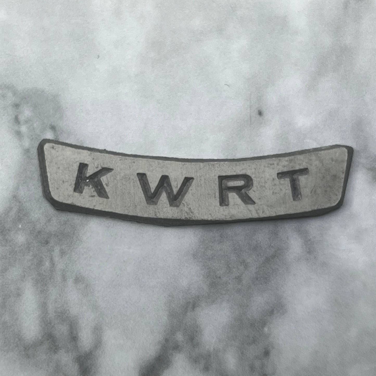 Vintage Letterpress Printers Block Plate TV Radio Call Letters KWRT SE840
