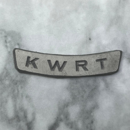 Vintage Letterpress Printers Block Plate TV Radio Call Letters KWRT SE840