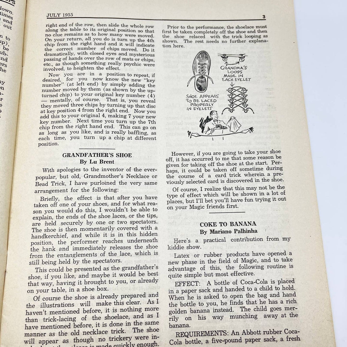 1955 July - Tops Magazine of Magic - Tricks Magicians TF7