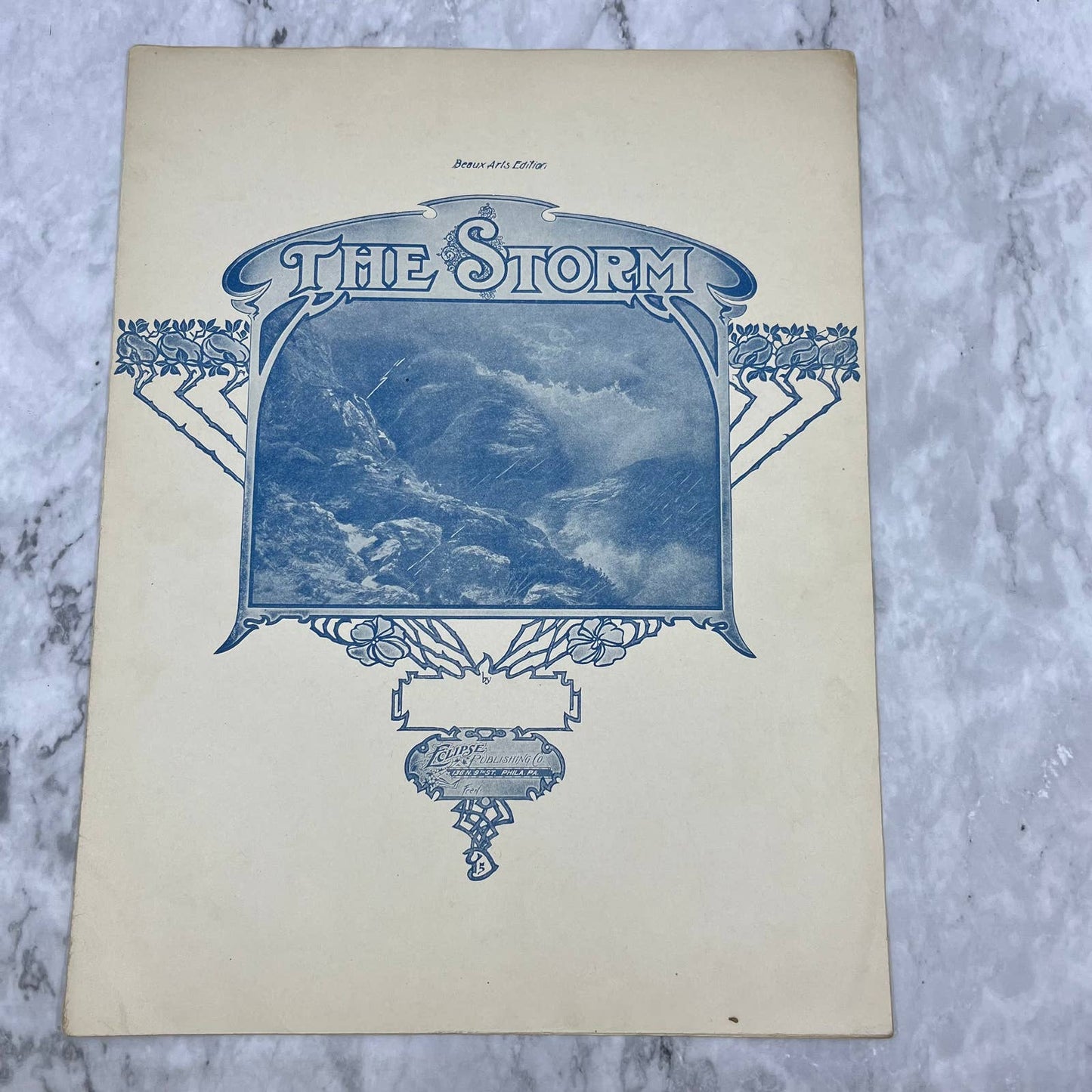 The Storm Sheet Music 1905 H. Weber Beaux Arts Edition Eclipse Publishing  TJ4