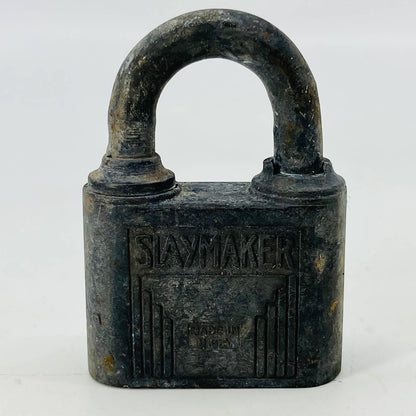 Vintage Art Deco Slaymaker No. 1600 Lock Padlock No Key SA8-a1