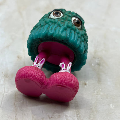 1989 Vintage 1989 McDonald's Fry Guy Blue Teal with Pink Bunny Slippers TE5-S2