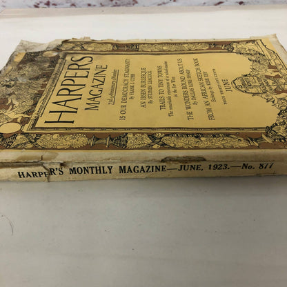 Harper's Monthly Magazine June 1923 73rd Anniversary Many Ads No 877