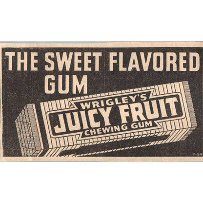 1935 Minneapolis Journal Newspaper Ad Wrigley's Juicy Fruit Gum FL5-6