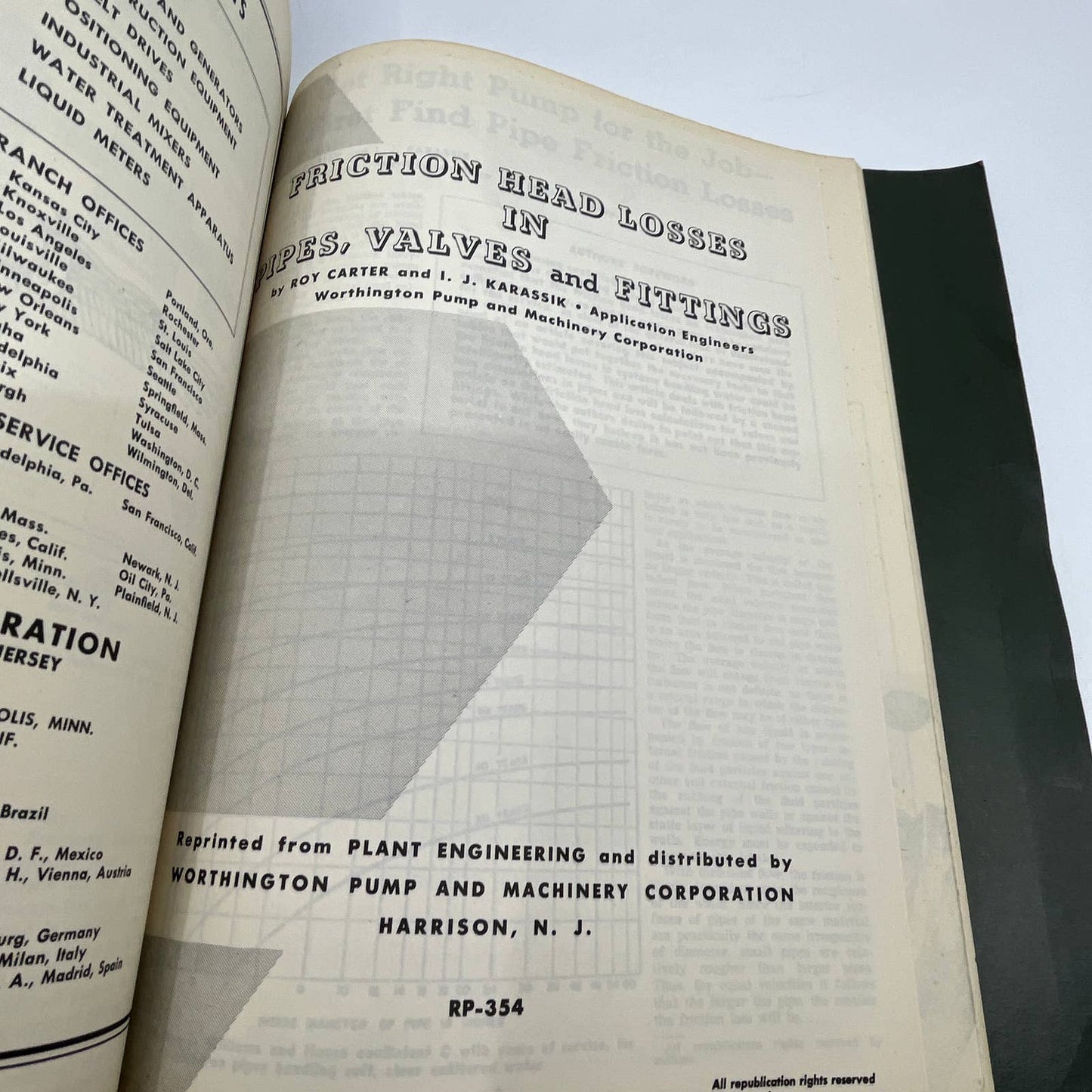 1950s Worthington Pump and Machinery Corporation Binder of Manuals TH3