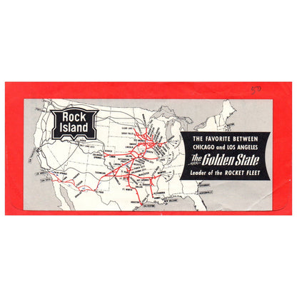 1959 Rock Island Railroad Rocket Fleet Ticket Jacket w/ Stubs SE4