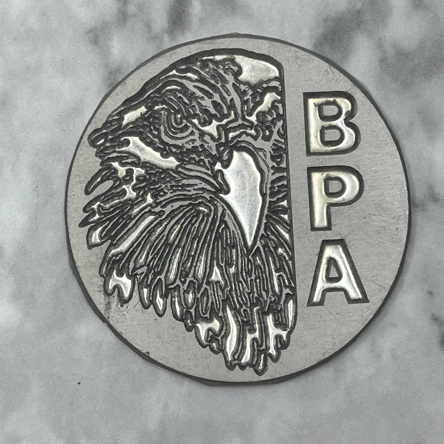 Vintage Letterpress Printers Block Plate BPA Eagle Hawk SE846