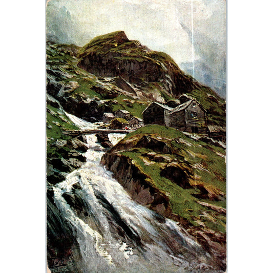 Norway Buarbrae Glacier Raphael Tuck Oilette Original Postcard P3-2