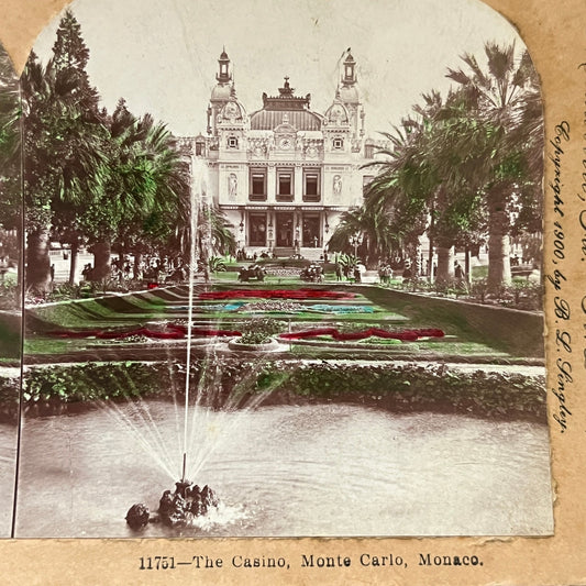 The Casino Monte Carlo Monaco 1900 Antique Stereoview Card H2-2