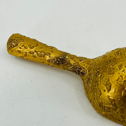 Vintage Miniature Gold Tone Ceramic Grain Scoop 3 1/2” SB2