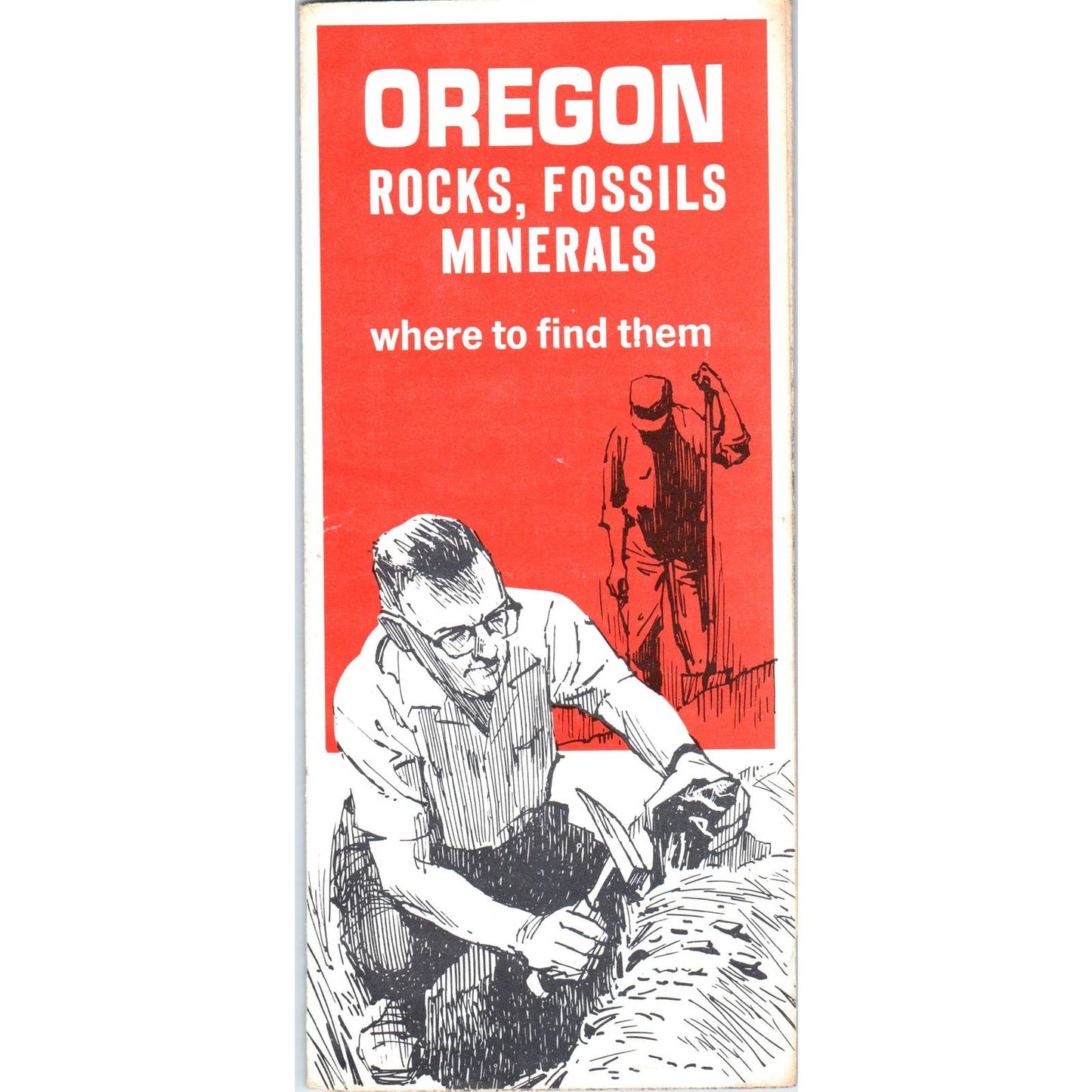 1960s Oregon Rocks, Fossils, Minerals Where to Find Them Fold Out Brochure SF3