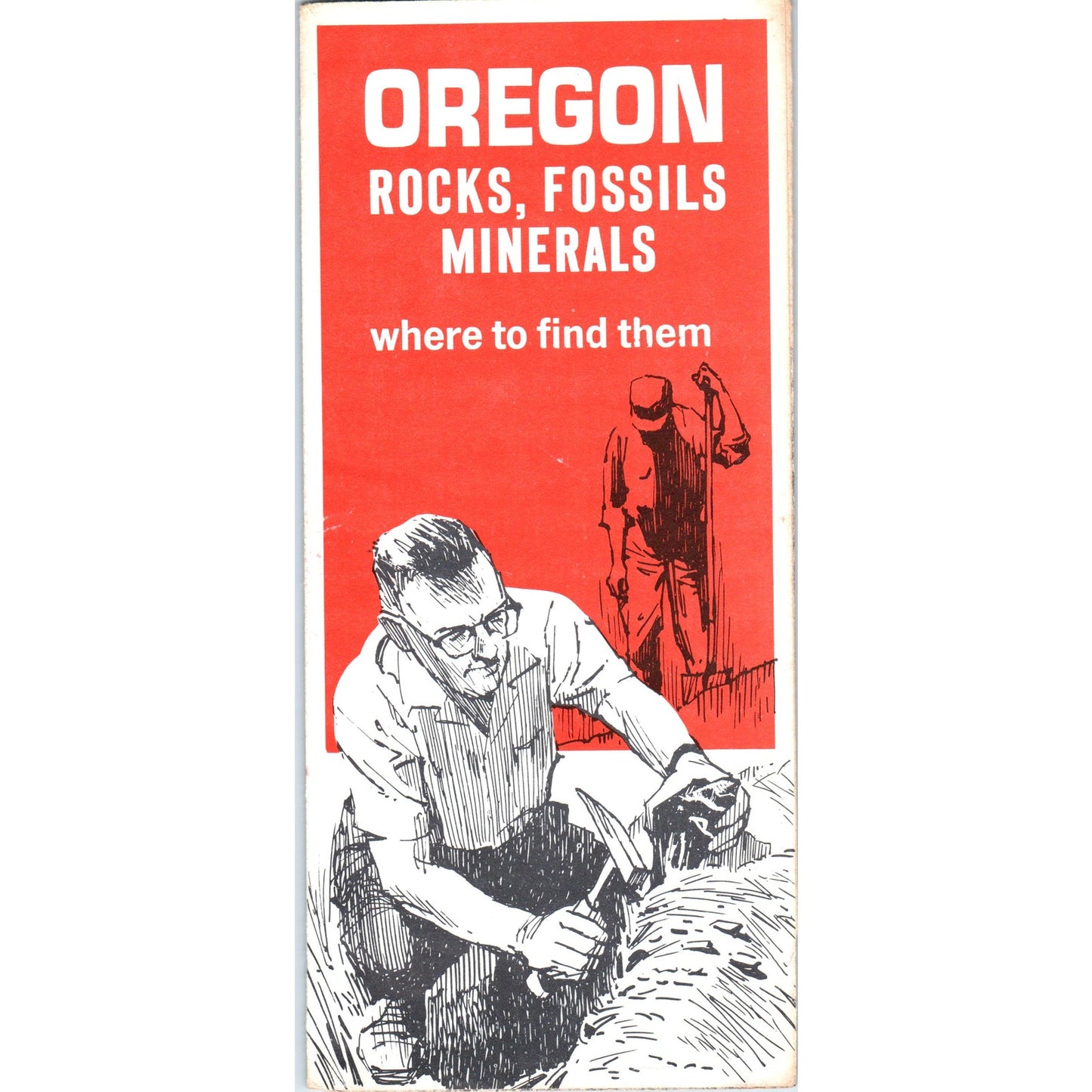 1960s Oregon Rocks Fossils Minerals Where to Find Them Fold Out Brochure TH2-SF2